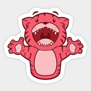 Happy Tiger (Pink) Sticker